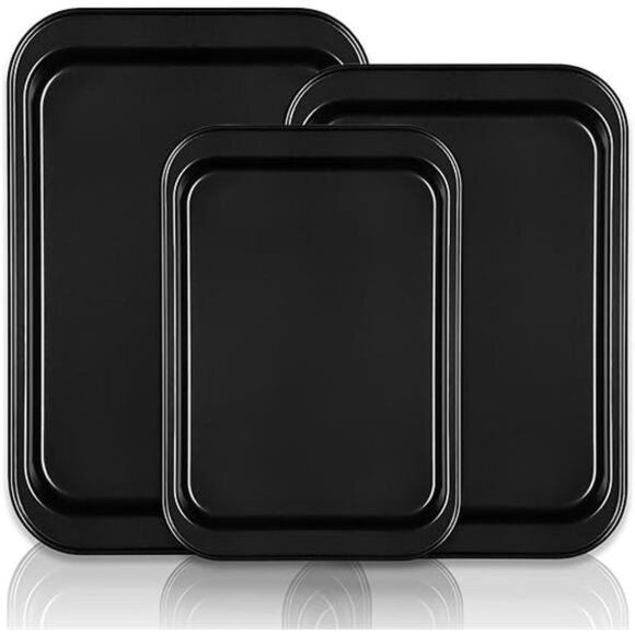 Baking Sheet Tray Set, 3 Pack Cookie Sheet Pan for Oven, Nonstick Bakeware Sets - Picture 7 of 7